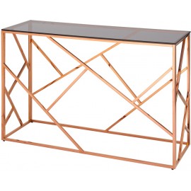 Консоль Арт Деко 120х40, розовое золото, smoke